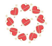 STOBOK Colgante De Flecha De Cupido De Corazón 10 Unids Plata Diy Joyería Ideal Para Fiestas y Manualidades