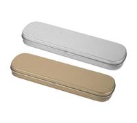 STOBOK Estuche MetáLico para LáPices 2 Piezas Caja De Papelería Organizador VersáTil para Oficina Escuela Y Maquillaje 7.00X2.04X0.78In