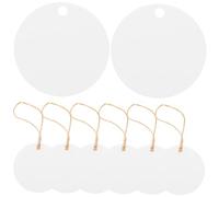STOBOK Etiquetas Redondas para Obsequio con Cuerda de Yute 20 M, 100 Piezas, Etiquetas en Blanco para Manualidades Diy, Decoración para San Valentín y Embalaje Festivo