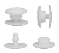 STOBOK Hebilla De Sujeción Desechable Para, Botón De Fijación De Resina Blanca, 100 Pares, Cierre a Presión, Accesorio Para Uso y Manualidades