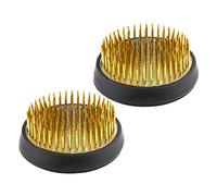 STOBOK Herramienta para Fijar Arreglos de Quince Años Pinchos de Cobre y Base de Caucho Negro, Accesorio para Prolongar la Apreciación Floral y Ayudar a Absorber Agua, Paquete de 2