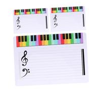 STOBOK Pizarra Blanca Pentagramas Musical Pequeña 3 Piezas Borrable Reutilizable Para Enseñanza En Escuela y Hogar