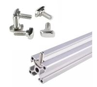 (Stock) 20 piezas T-Bolt M5 M6 M8 tornillo estándar europeo T cabeza de martillo 20s 30s 40s 45s conector de sujeción de aluminio longitud 10mm-25mm(M6x30mm,30 Series)
