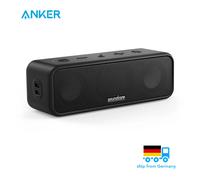 (Stock de la UE) Soundcore 3 de Anker, altavoz Bluetooth 5.0, tiempo de reproducción 24 horas, resistente al agua IPX7, sonido estéreo con membrana de titanio, Bas A3117011