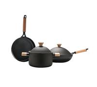 Stock de sartén de freing wok stocket de tres piezas de cocina de cocina juego de cocción diaria