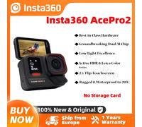Cámara de acción Insta360 Ace Pro 2 8K resistente al agua, chips duales de IA, sensor de 1/1.3 pulgadas AcePro 2 Nueva Dual Battery