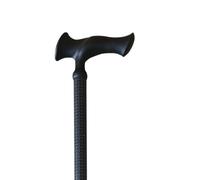 Stock-Fachmann® Bastón de altura ajustable ergonómico Super Soft Escort negro gris 10 posiciones de altura regulable de 76 - 98 cm, peso tara: 400 g, soporta hasta 100 kg, más seguridad en la marcha