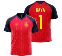 Stock Futbol Camiseta selección española Mundial 2026-2028 Replica Oficial | Raya 1 | Roja | Equipación fútbol Adulto | Estilo selección España | Transpirable y cómoda