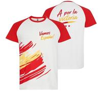 Stock Futbol Camiseta Selección Española Mundial 2026-2028 Vamos España A por La Victoria Unisex Adulto Manga Roja - Talla XL
