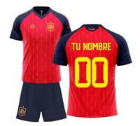 Stock Futbol Camiseta selección española- Personalizable - Mundial 2026-2028 Replica Oficial | Niño Unisex | Equipación Fútbol Infantil | Nombre y Número Personalizado | Tejido Deportivo Transpirable