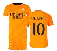 Stock Futbol R.Madrid Segunda Equipación Temporada 24-25 Réplica Oficial | Mbappé 10 | Kit Infantil Camiseta y Pantalón | Conjunto de Fútbol Niño | Equipación Deportiva Transpirable