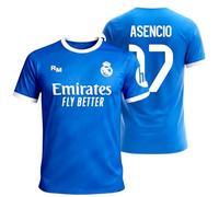 Stock Futbol Real Madrid - Camiseta Réplica Oficial 3ª Equipación 25/26 | Azul Royal | Nombre Asencio | Número 17 | Tejido Transpirable | Diseño Premium | Unisex Adulto