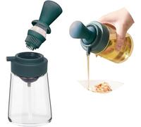Stock Lider-Aceitera Dispensador Con Brocha Silicona, 3 En 1 Cristal 350 Ml, Dispensador Aceite Brocha, Con Pincel Para Cocinar, Ensalada, Hornear, Barbacoa, Freidora Aire (Azul)