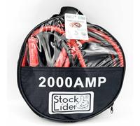 Stock Lider- Cables de Arranque para Batería de Coche 2-3M, Pinzas para bateria de coche carga de emergencia, Agarre fuerte, Pinzas para cohce, Incluye bolsa de Trasnporte (Cables de Batería 2000 Amp)
