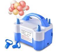Stock Lider-Inflador De Globos Electrico, Hinchador Globos, Bomba Electrica Para Globos Doble Boquilla, 600W Bomba De Globo De Aire Eléctrica, Para Decoración De Fiestas, Cumpleaños, Festivales (Azul)