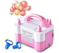 Stock Lider-Inflador De Globos Electrico, Hinchador Globos, Bomba Electrica Para Globos Doble Boquilla, 600W Bomba De Globo De Aire Eléctrica, Para Decoración De Fiestas, Cumpleaños, Festivales (Rosa)