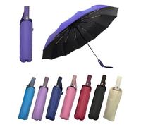 Stock Líder Paraguas, Apertura automática, Cierre automático, Antiviento, Plegable, Compacto, Impermeable, Reforzado, Premium, Portátil, Viaje, Apertura, Cierre, Hombre, Mujer, Elegante (Violeta)