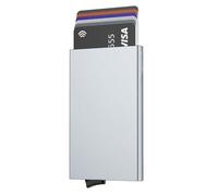 Stock Líder Porta Tarjetas de Metal, Tarjetas de Aluminio, Tarjetero metálico RFID 5 Colores, Porta Tarjetas de crédito, Cartera, Tarjeteros para Hombre y Mujer, Cartera Tarjetero Gris