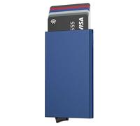 Stock Líder Porta Tarjetas de Metal, Tarjetas de Aluminio, Tarjetero metálico RFID 5 Colores, Porta Tarjetas de crédito, Cartera, Tarjeteros para Hombre y Mujer, Cartera Tarjetero Azul