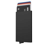 Stock Líder Porta Tarjetas de Metal, Tarjetas de Aluminio, Tarjetero metálico RFID 5 Colores, Porta Tarjetas de crédito, Cartera, Tarjeteros para Hombre y Mujer, Cartera Tarjetero Negro