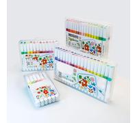 Stock Líder-Rotuladores Acrílicos Colores - Punta Media de 4mm - Marcadores de Pintura para Piedra, Vidrio, Madera, Porcelana, Cerámica y Tela - Rotuladores Acrílicos a Base de Agua (12 PACK)