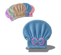 Stock Líder Toalla Microfibra Pelo, Toalla para Secar el Pelo, Secado, Rápido, Absorbente, Cabello Mojado, Ligera, Suave, Turbante, Cabello, Anti, Frizz, Ajustable, Multifuncional (Azul)