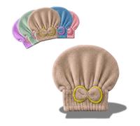 Stock Líder Toalla Microfibra Pelo, Toalla para Secar el Pelo, Secado, Rápido, Absorbente, Cabello Mojado, Ligera, Suave, Turbante, Cabello, Anti, Frizz, Ajustable, Multifuncional (Beige)