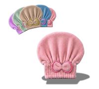 Stock Líder Toalla Microfibra Pelo, Toalla para Secar el Pelo, Secado, Rápido, Absorbente, Cabello Mojado, Ligera, Suave, Turbante, Cabello, Anti, Frizz, Ajustable, Multifuncional (Rosa)