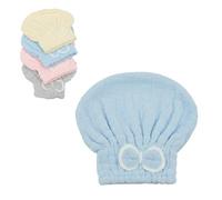 Stock Líder Toalla Secar Pelo, Toalla para Cabello, Toalla Microfibra, Secado, Rápido, Cabello, Ultraabsorbente, Antibacterial, Ligera, Compacta, Turbante, Mujer, Hombre, Viaje, Gimnasio (Azul)