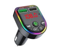 Stock Lider-Transmisor FM con Bluetooth para Coche, modulador, Reproductor MP3, Pantalla LED de Colores, Kit de Manos Libres 3.1A, Cargador USB Dual para Coche (B)