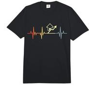 Stock Trading Heart Line Vintage Heartbeat Comfort Colors Adult Heavyweight T-Shirt