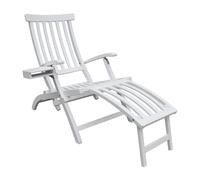 Stockamöllan Sillón jardín Lobby blanco incl. Bandeja y protector de lluvia