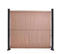 Stockcloture - Kit de ocultación de láminas de PVC para panel de malla rígida de malla 55 brisa de vista, altura 1 m53 x 2 m50 color bambú