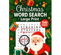 Stocking Stuffers for Adults: Christmas Word Search - 100 Large Print Holiday Puzzles, 1500 Festive Words to Find! A Fun Christmas Gift for Men and Women