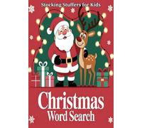 Stocking Stuffers for Kids: Christmas Word Search: Fun Holiday Puzzle Book with Solutions and Festive Patterns