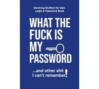 Stocking Stuffers for Men: What Is My Password Book to Keep Track of Logins - Funny Gift Idea