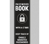 Stocking Stuffers: Password Book With Alphabetical Tabs, Log Book to Protect Usernames, Logins and Web Addresses, White Elephant Gifts for Adults.