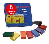 Stockmar 34000 - Ceras para Pintar Resistentes al Agua en Estuche de Metal (41 mm, 8 Unidades) [Importado de Alemania]