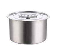 Stockpot acero inoxidable de acero inoxidable fácil limpio limpio a alta temperatura resistente a la olla multifuncional de cocción con tapa para estofado de sopa condimento (14 cm)