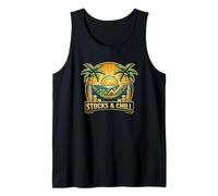 Stocks and Chill Estrategia de ingresos pasivos Diseño de hamacas Camiseta sin Mangas