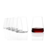 Stölzle Lausitz Copas de Vino Tinto Power Set de 6, 520ml - Modernas Copas Sin Pie para Máxima Liberación de Aroma - Copas de Cristal Planas para Vino - Aptas para Lavavajillas y Resistentes