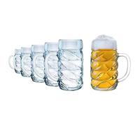 Stölzle Lausitz 5210052 - Jarra de cerveza (500 ml, 6 unidades, apta para lavavajillas, altura: 13,4 cm, diámetro exterior: 9,5 cm)