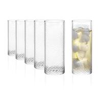 Stölzle Lausitz Berlin Highball Juego de 6 vasos de 523 ml, elegantes vasos de cóctel de cristal en estilo Art Déco, perfectos vasos largos, zumos y agua, aptos para lavavajillas, fabricados en