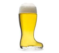 Stölzle Lausitz Botas de cerveza de 1 litro, vasos aptos para lavavajillas, cristal sin plomo, muy resistentes