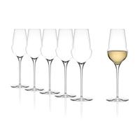 Stölzle Lausitz Cocoon Copas de Champán Set de 6, 340 ml - Copas de Cóctel de Champán Extravagantes, Ideales para Vinos Espumosos - Flautas de Cristal Hechas en Alemania - Apta Lavavajillas
