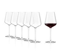Stölzle Lausitz Symphony - Juego de 6 copas de vino tinto burdeos, grandes abombadas, grandes copas de vino