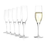 Stölzle Lausitz Copas de Champán Exquisit Set de 6, 175ml - Elegantes Flûtes de Cristal Ideales para Champagne y Prosecco - Apto para Lavavajillas y Resistente a Golpes, Fabricado en Alemania