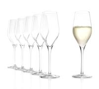 Stölzle Lausitz Copas de Champán Exquisit Set de 6, 265ml - Elegantes Flûte de Cristal Ideales para Champán, Prosecco y Cava - Fabricadas en Alemania, Aptas para Lavavajillas y Resistentes a Golpes