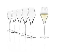 Stölzle Lausitz Copas de champán Symphony/Elegantes copas de champán Juego de 6 piezas/vasos de aperitivo/copas de prosecco