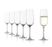 Stölzle Lausitz Copas de Champán Weinland Set de 6, 200 ml - Elegantes Copas de Cristal Ideales para Prosecco & Vinos Espumosos - Aptas para Lavavajillas & Resistentes, Made in Germany
